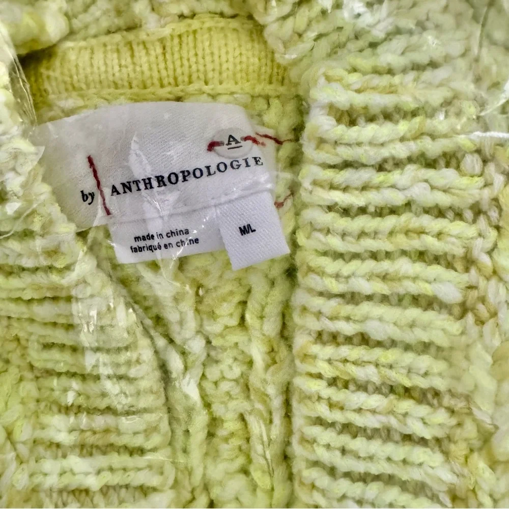 Anthropologie Serenna Open Front Cardigan in Lime - Picture 4 of 5